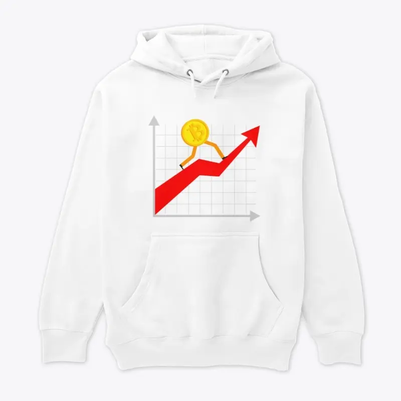 Unique White Pullover Hoodie BTC B-Run